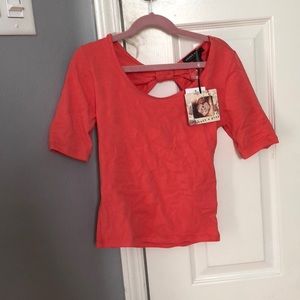 coral crop top